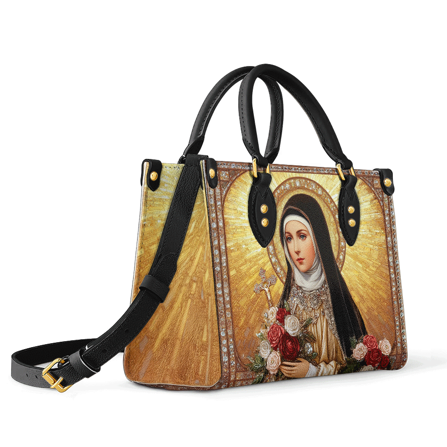 The Little Flower of Grace Leather Bag 03acxn150425