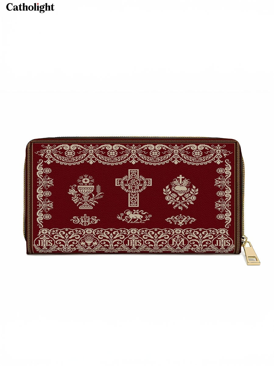 Catholight  Liturgical Elegance Leather Wallet Purse