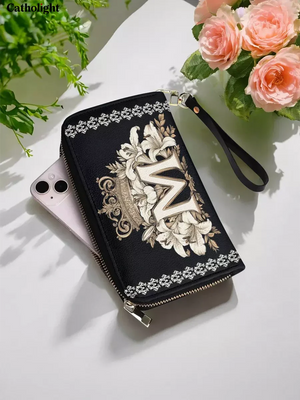 Catholight  The Divine Monogram Leather Wallet Purse