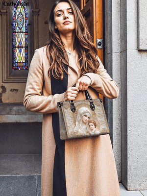 Catholight  Heavenly Grace In Radiant Splendor Leather Bag