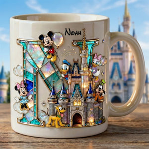 Shimmering Fairytale Alphabet Initial Letter Mug, Personalized Gifts 04qhtn140126