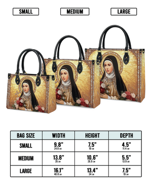 The Little Flower of Grace Leather Bag 03acxn150425