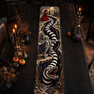 Creepy Sandworm Table Runner - Personalized Gift For Horror Lovers 06HADT180826