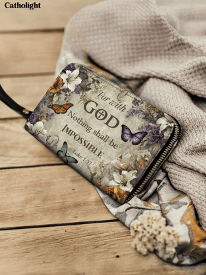 Catholight  Faithful Blossom - Leather Wallet Purse