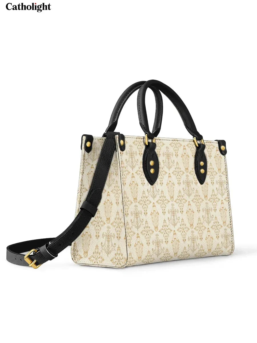 Catholight  The Ave Maria Pattern Leather Bag