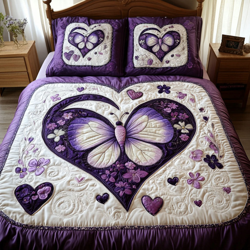 A Love That Blooms 3-Piece Quilted Bedding Set NCU0PT2993