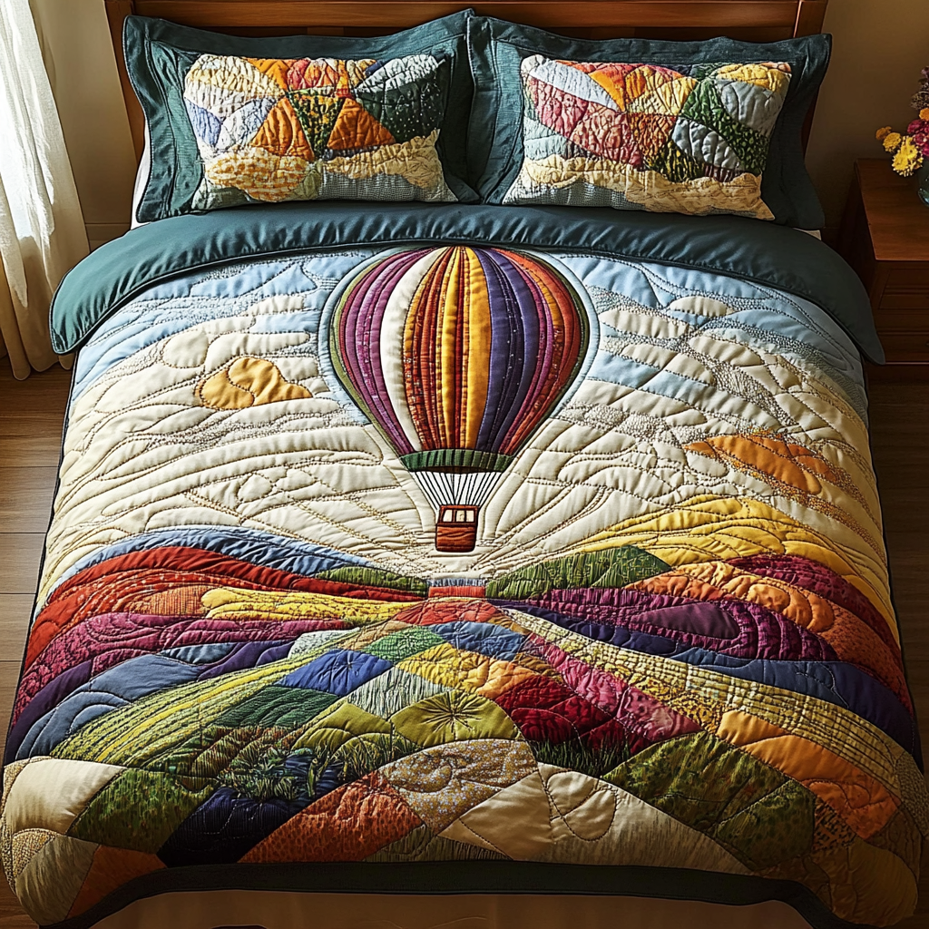 Above the Clouds Quilted Bedding Set NCU0DV3418