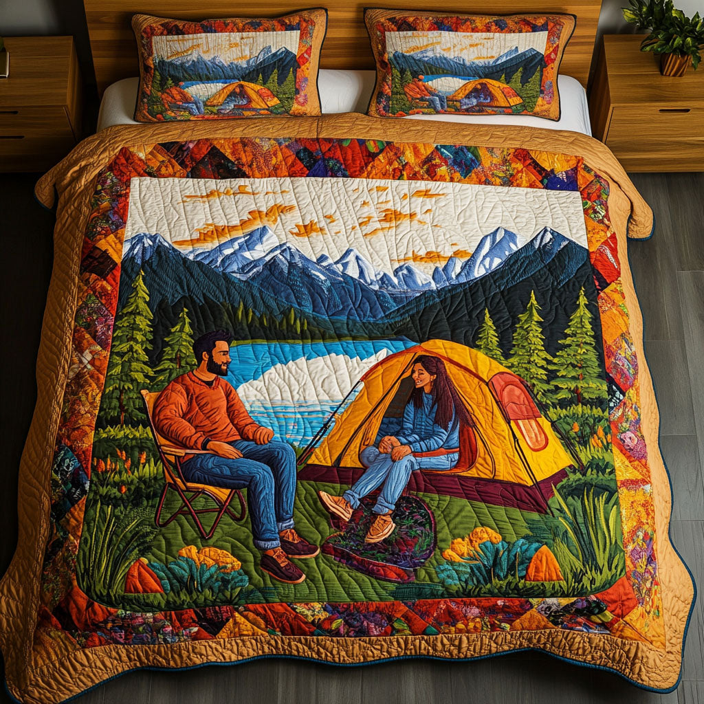 Adventurous Hearts 3-Piece Quilted Bedding Set NCU0NT2625