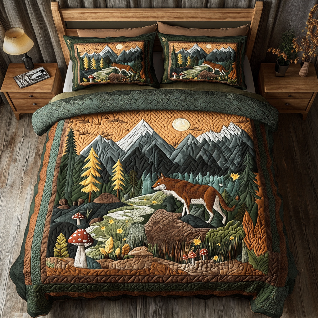 Alpine Echo 3-Piece Quilted Bedding Set NCU0VH2807