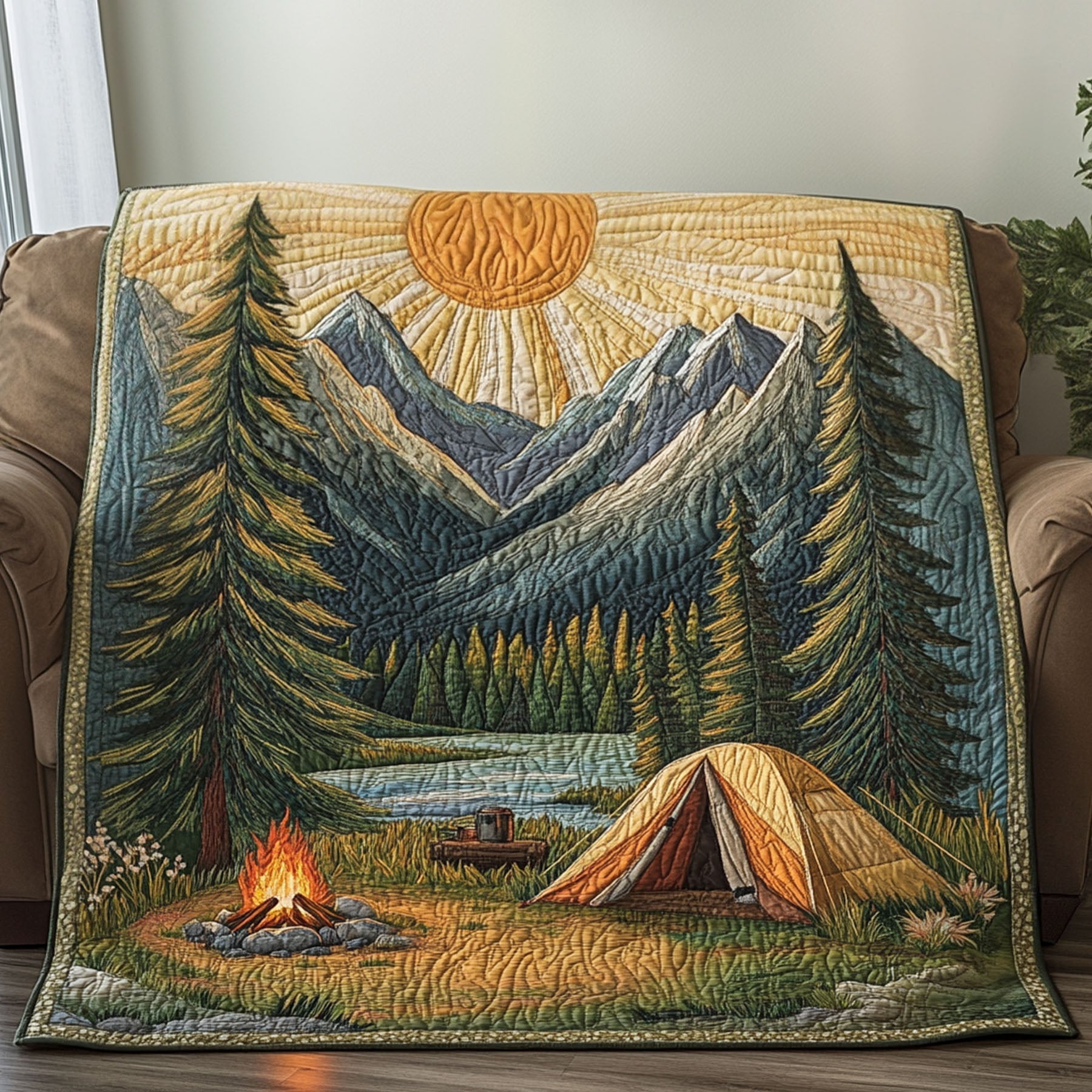 Alpine Glow Quilted Blanket NCU0PT4575