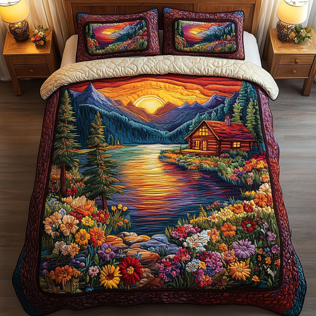 Alpine Serenity 3-Piece Quilted Bedding Set NCU0NT3652