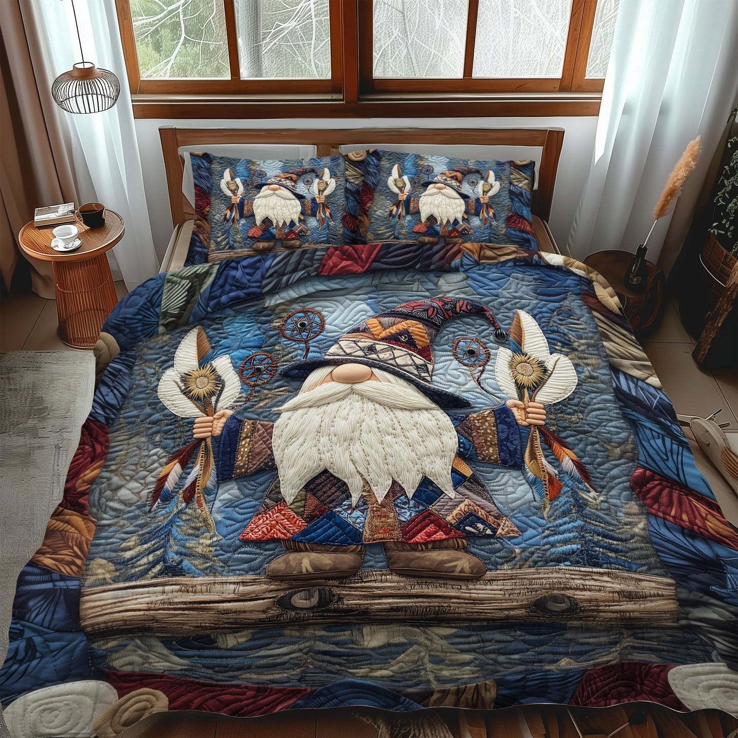 Ancient Echo 3-Piece Quilted Bedding Set NCU0PT2760