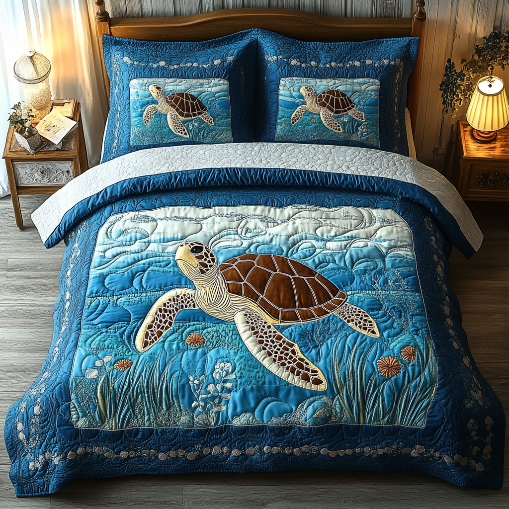 Ancient Glide 3-Piece Quilted Bedding Set NCU0DK5310