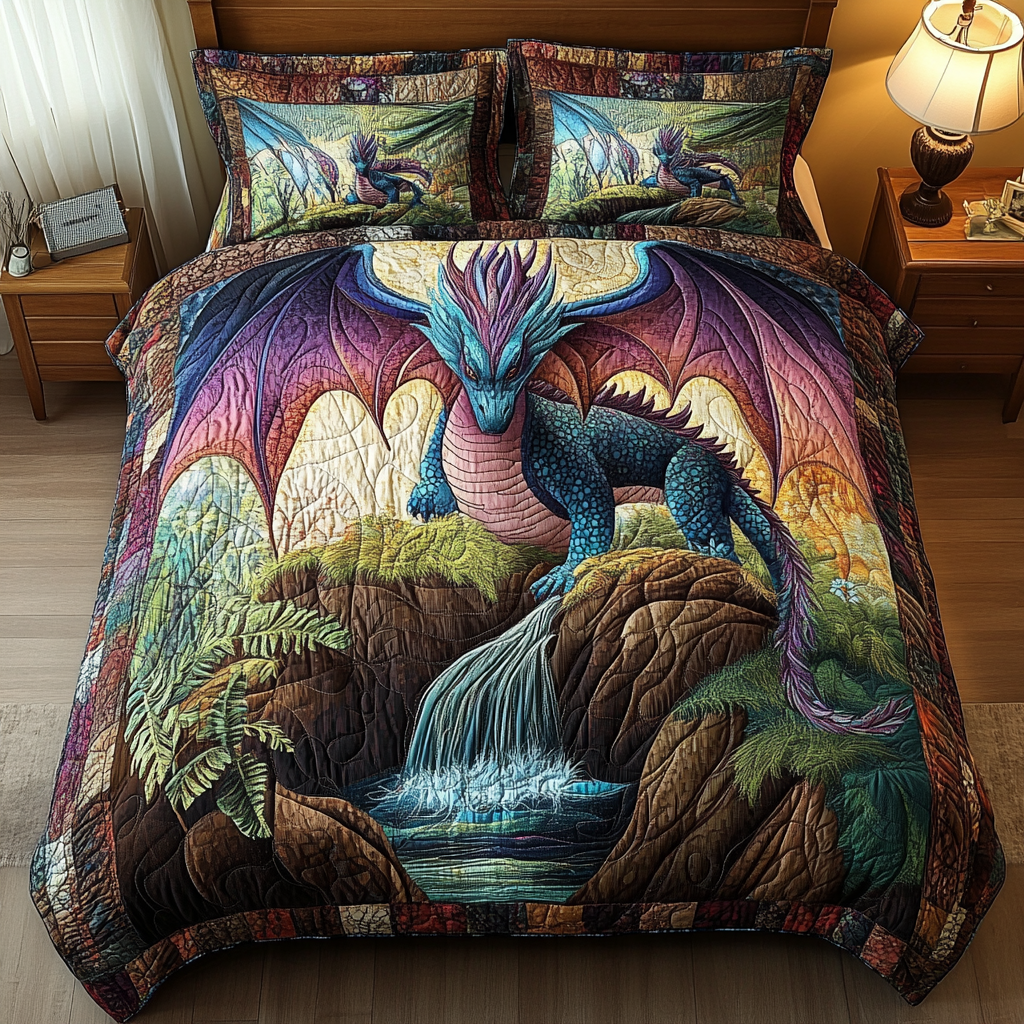 Ancient Guardian 3-Piece Quilted Bedding Set NCU0DK4843