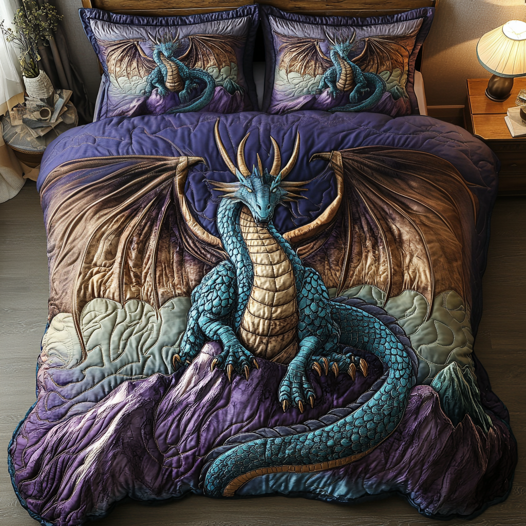 Ancient Guardian Quilted Bedding Set NCU0DV3658