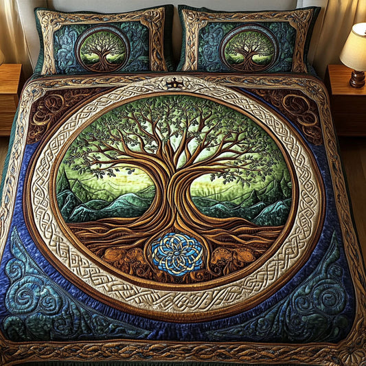 Ancient Weave 3-Piece Quilted Bedding Set NCU0NT2675