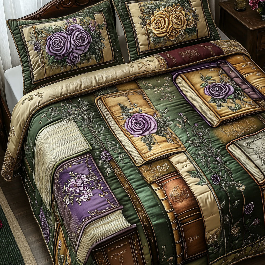 Antique Wisdom 3-Piece Quilted Bedding Set NCU0PT4872