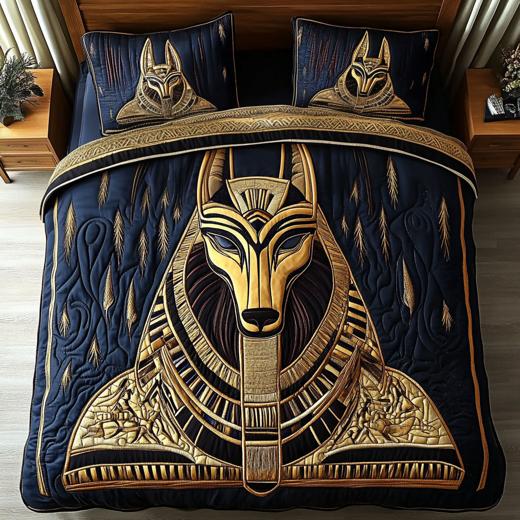 Anubis Majesty 3-Piece Quilted Bedding Set NCU0NT2943