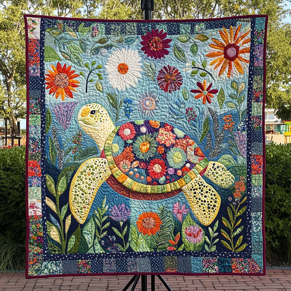 Aqua Voyage Quilted Blanket NCU0PT4524