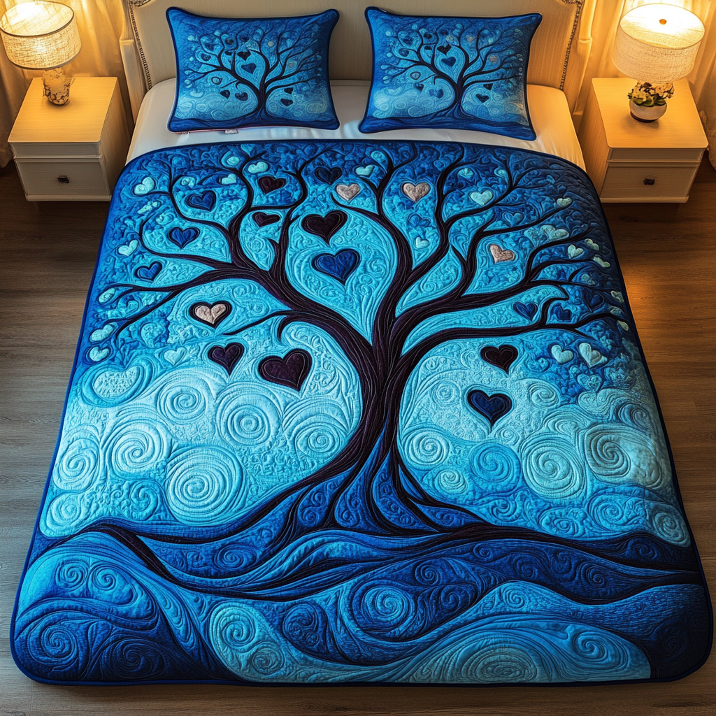 Arbor Amour 3-Piece Quilted Bedding Set NCU0VH1377