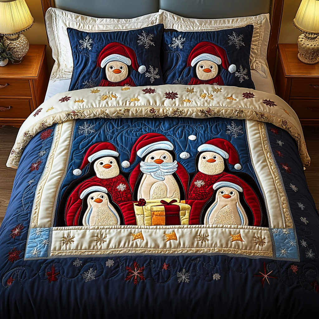 Arctic Joy 3-Piece Quilted Bedding Set NCU0VH1015