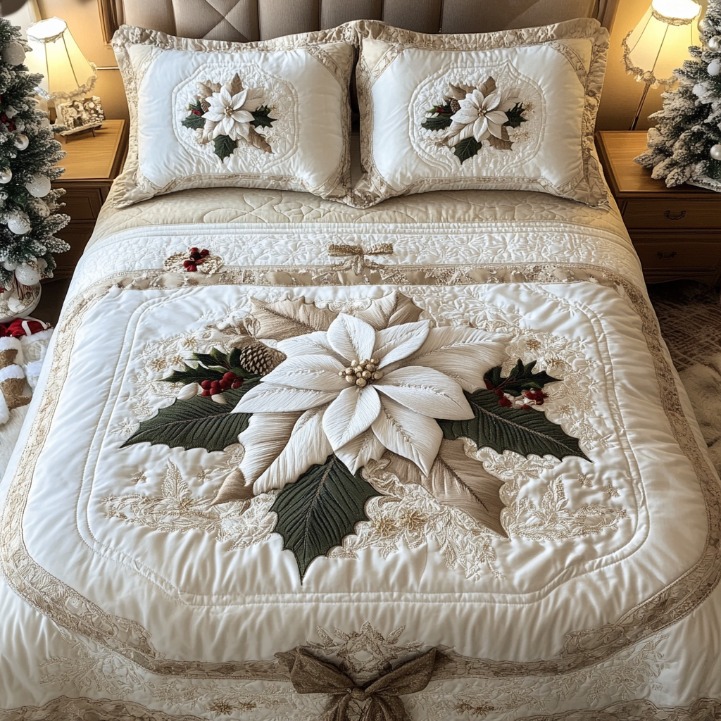 Aurora Bloom Quilted Bedding Set NCU0DV1998
