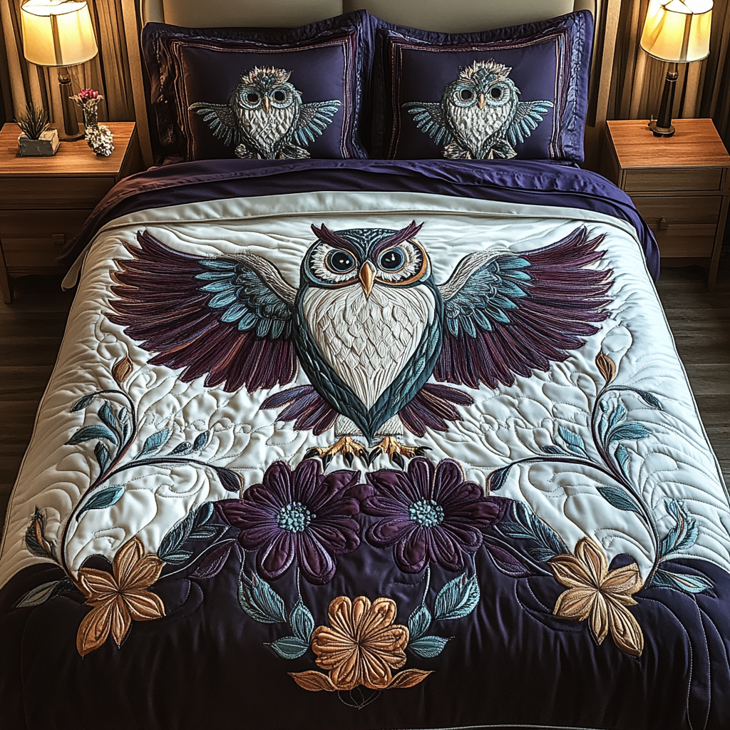 Aurora Flight 3-Piece Quilted Bedding Set NCU0VH1471