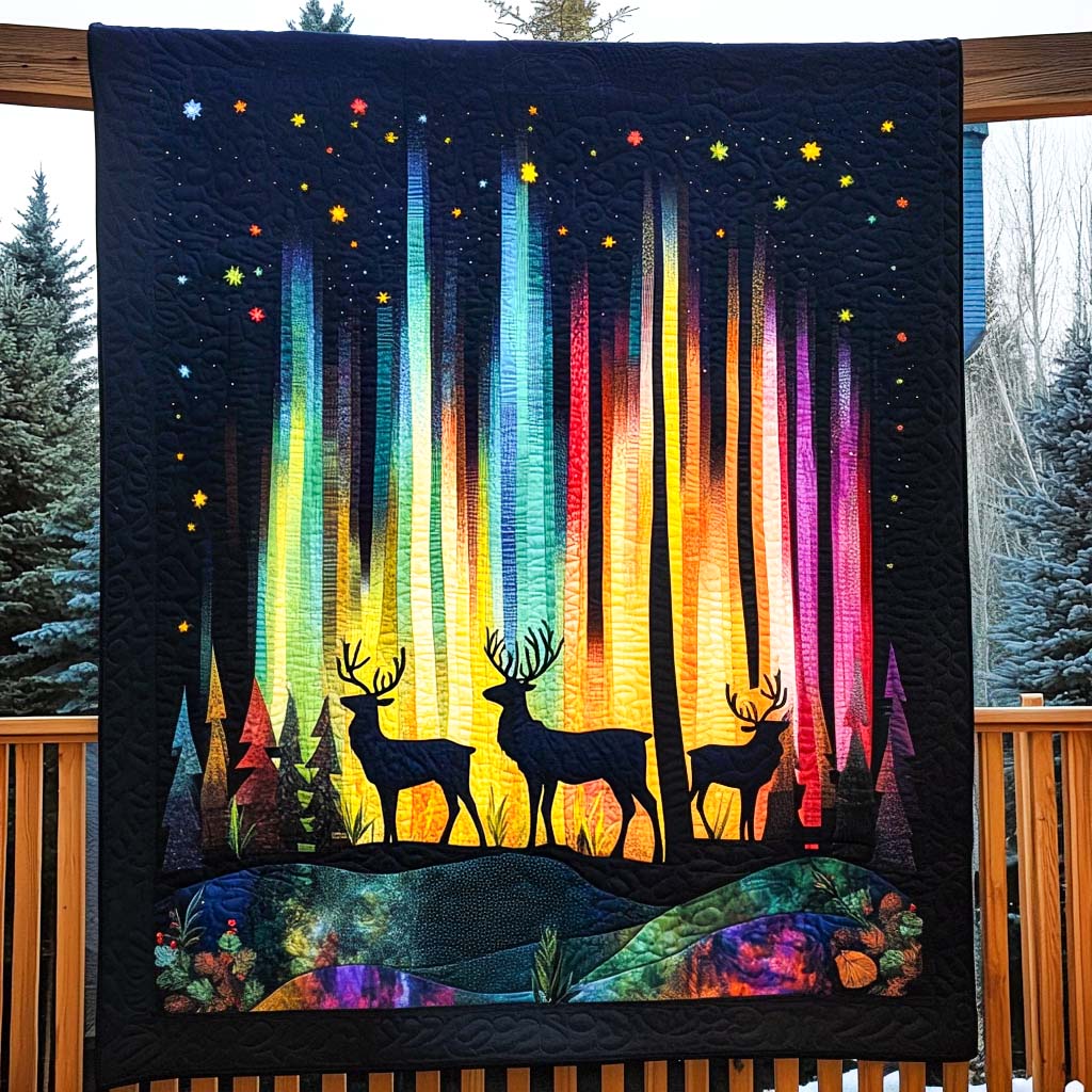 Aurora Forest Mystique Quilted Blanket NCU0NT1134