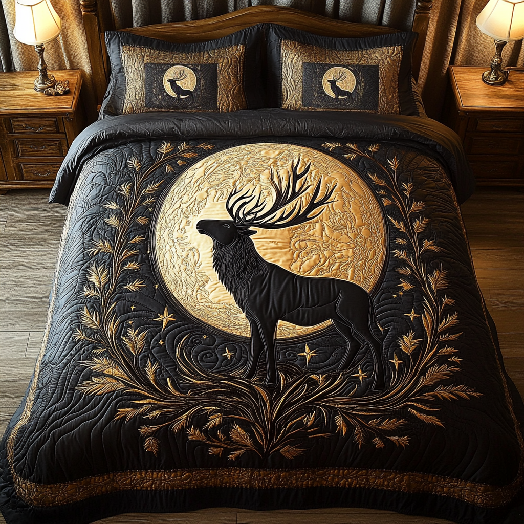 Aurora Hoof 3-Piece Quilted Bedding Set NCU0VH2008