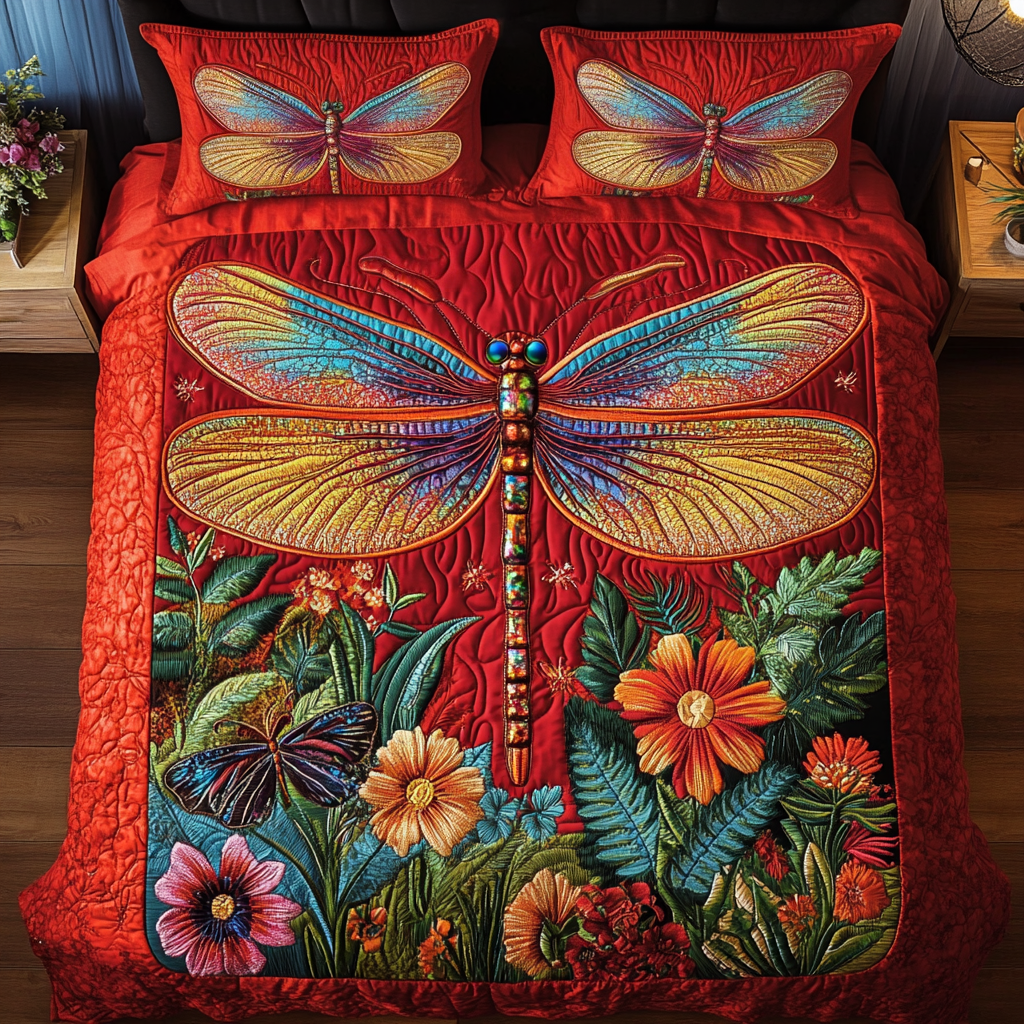 Aurora Wings 3-Piece Quilted Bedding Set NCU0VH1482