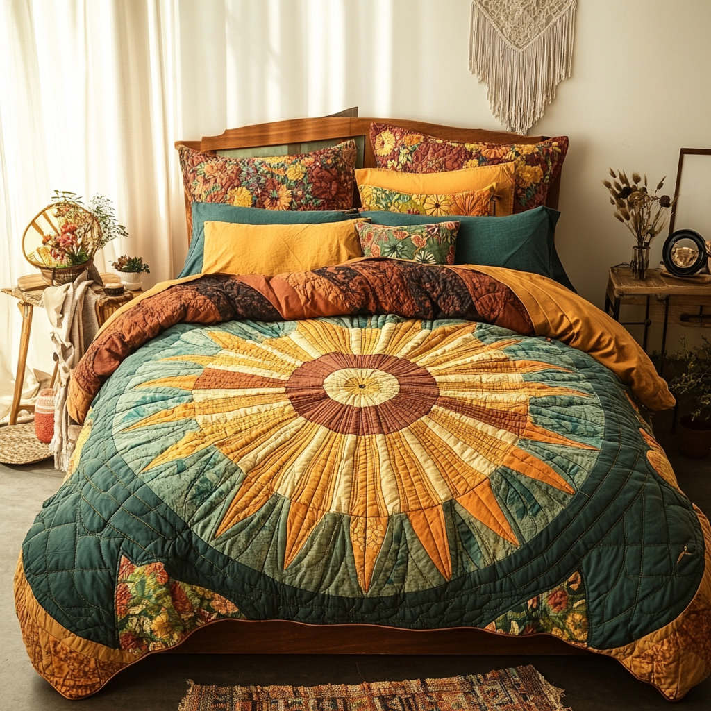 Autumn Bliss 3-Piece Quilted Bedding Set NCU0VL934