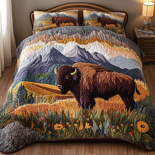 Autumn Sentinel 3-Piece Quilted Bedding Set NCU0NT4411