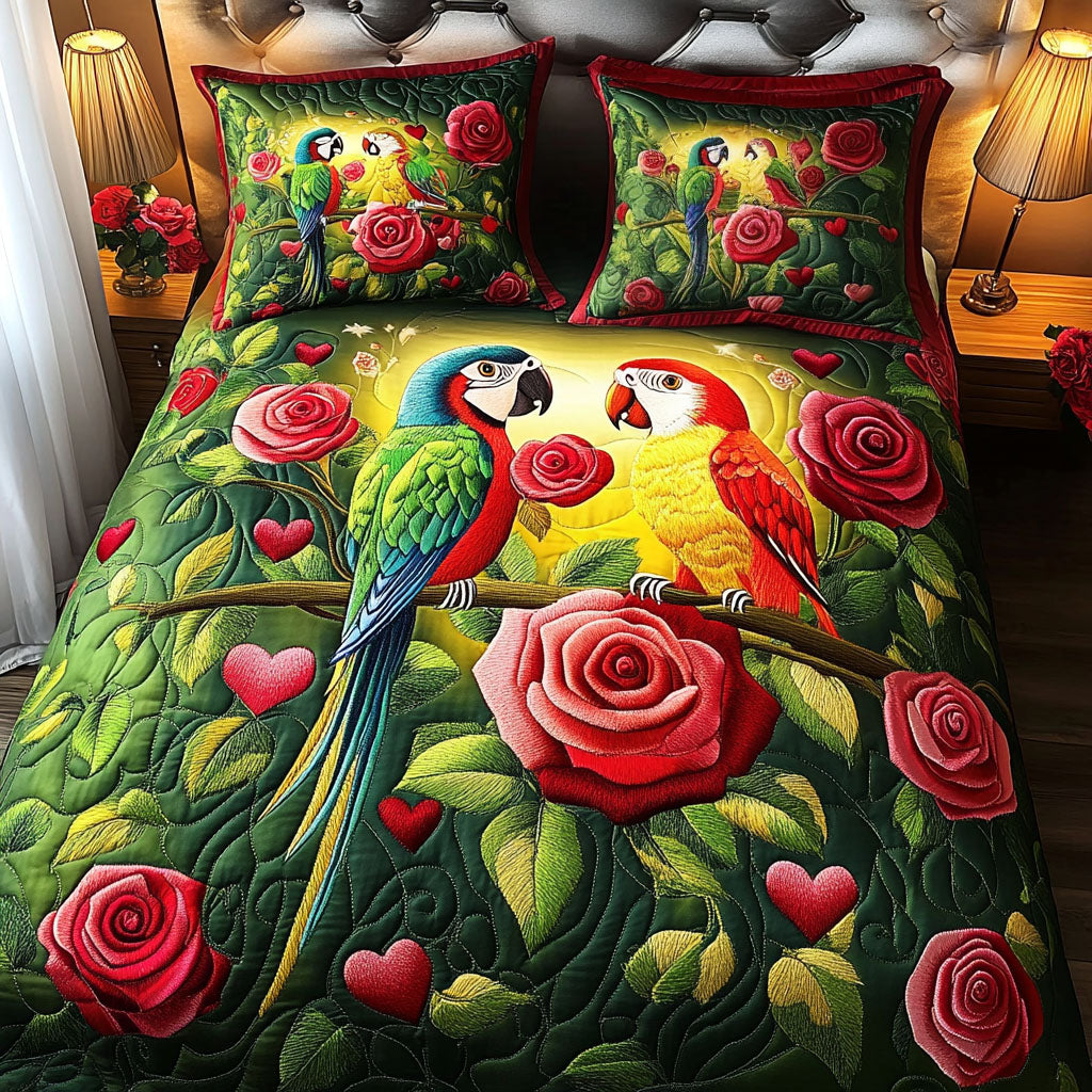 Avian Embrace 3-Piece Quilted Bedding Set NCU0PT2903