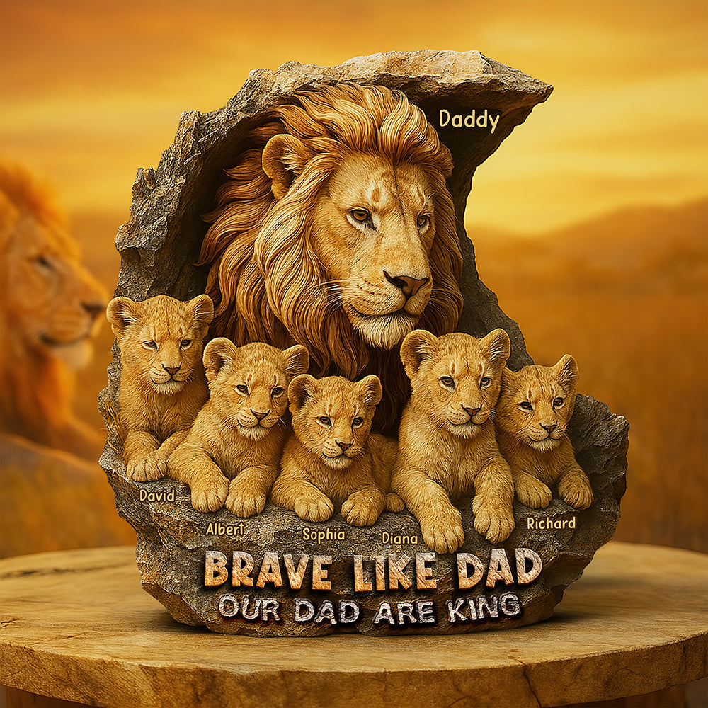 Christmas King Of The Family Plaque – Personalized Gift For Dad 05xqqn010425
