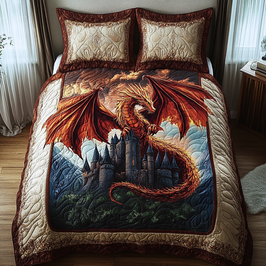 Azure Inferno Quilted Bedding Set NCU0DV3818