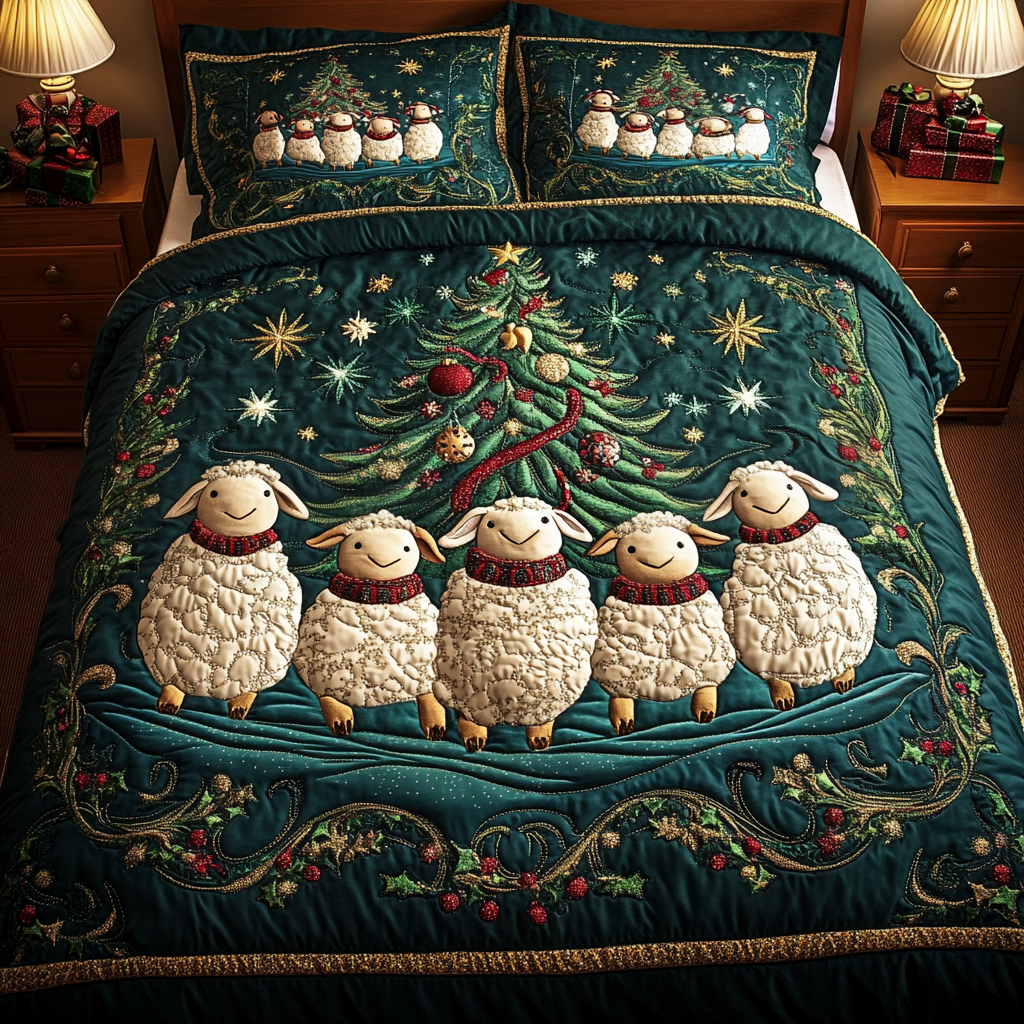 Baah Humbug 3-Piece Quilted Bedding Set NCU0VH1131