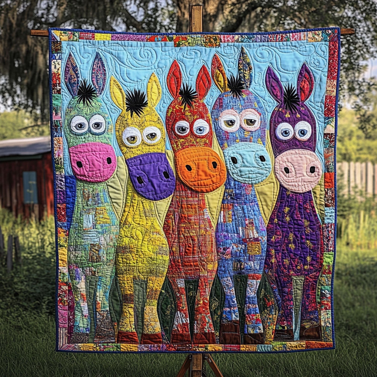 Bales of Fun Quilted Blanket NCU0PT4741