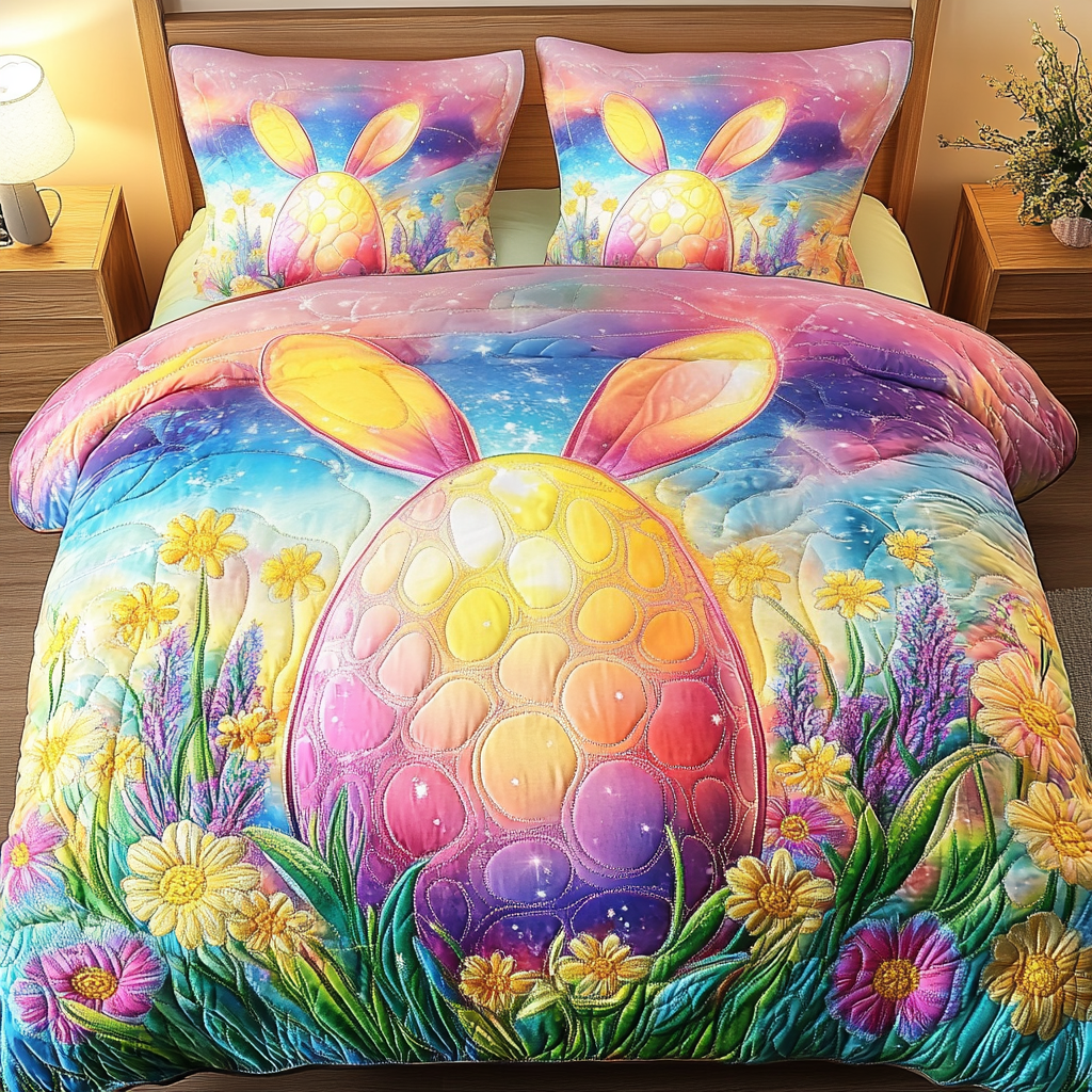 Basket of Dreams 3-Piece Quilted Bedding Set NCU0VL1529