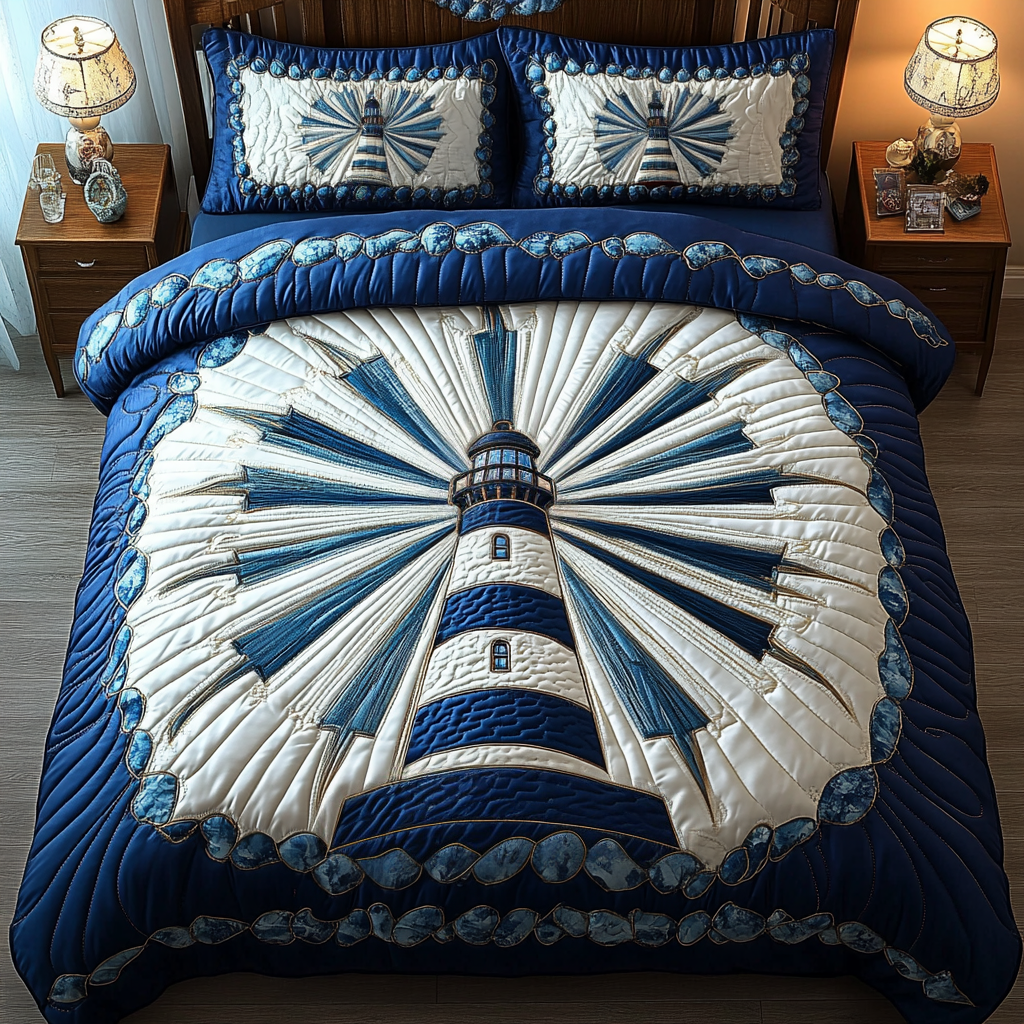 Beacon Glow 3-Piece Quilted Bedding Set NCU0VH3019