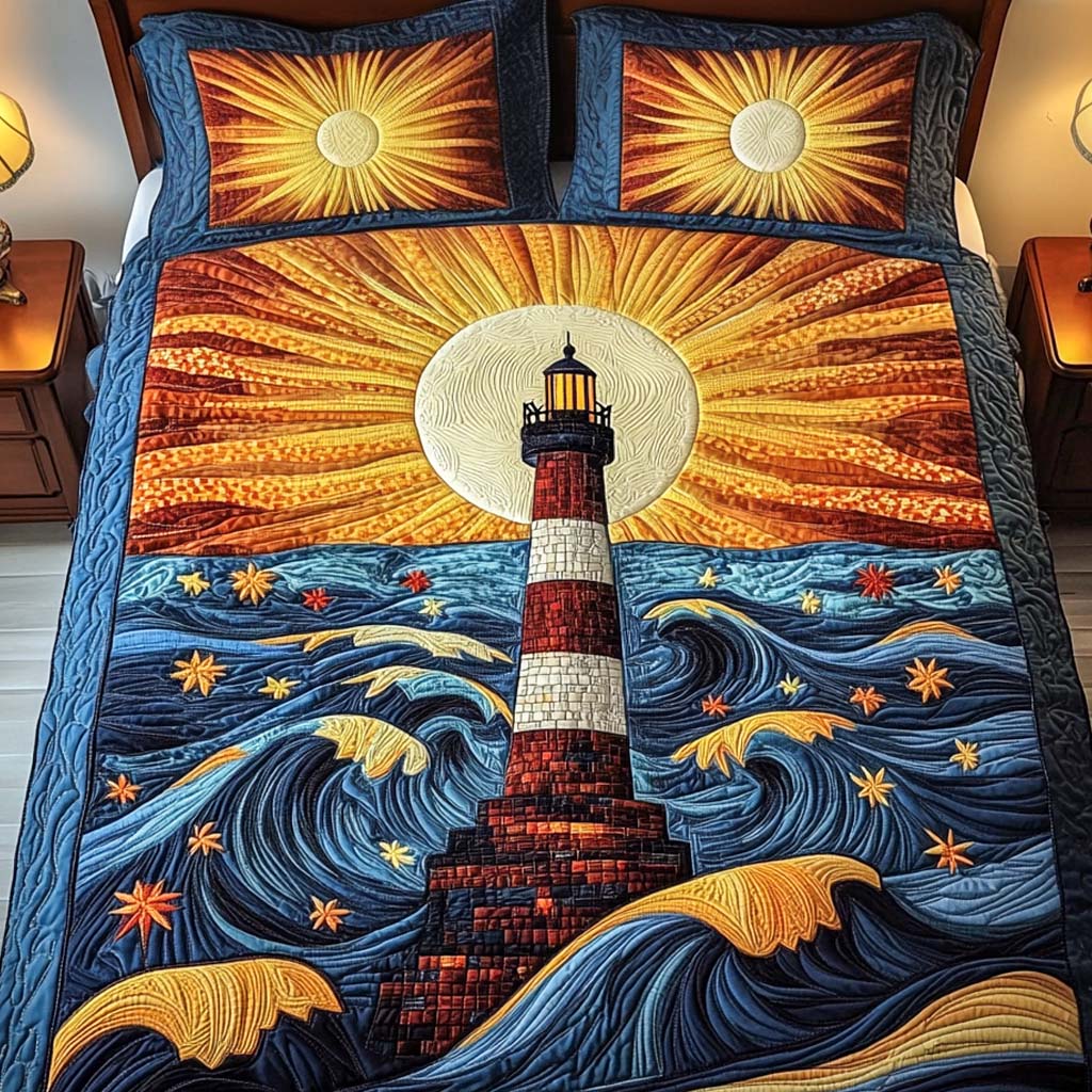 Beacon Sunrise 3-Piece Quilted Bedding Set NCU0NT2135