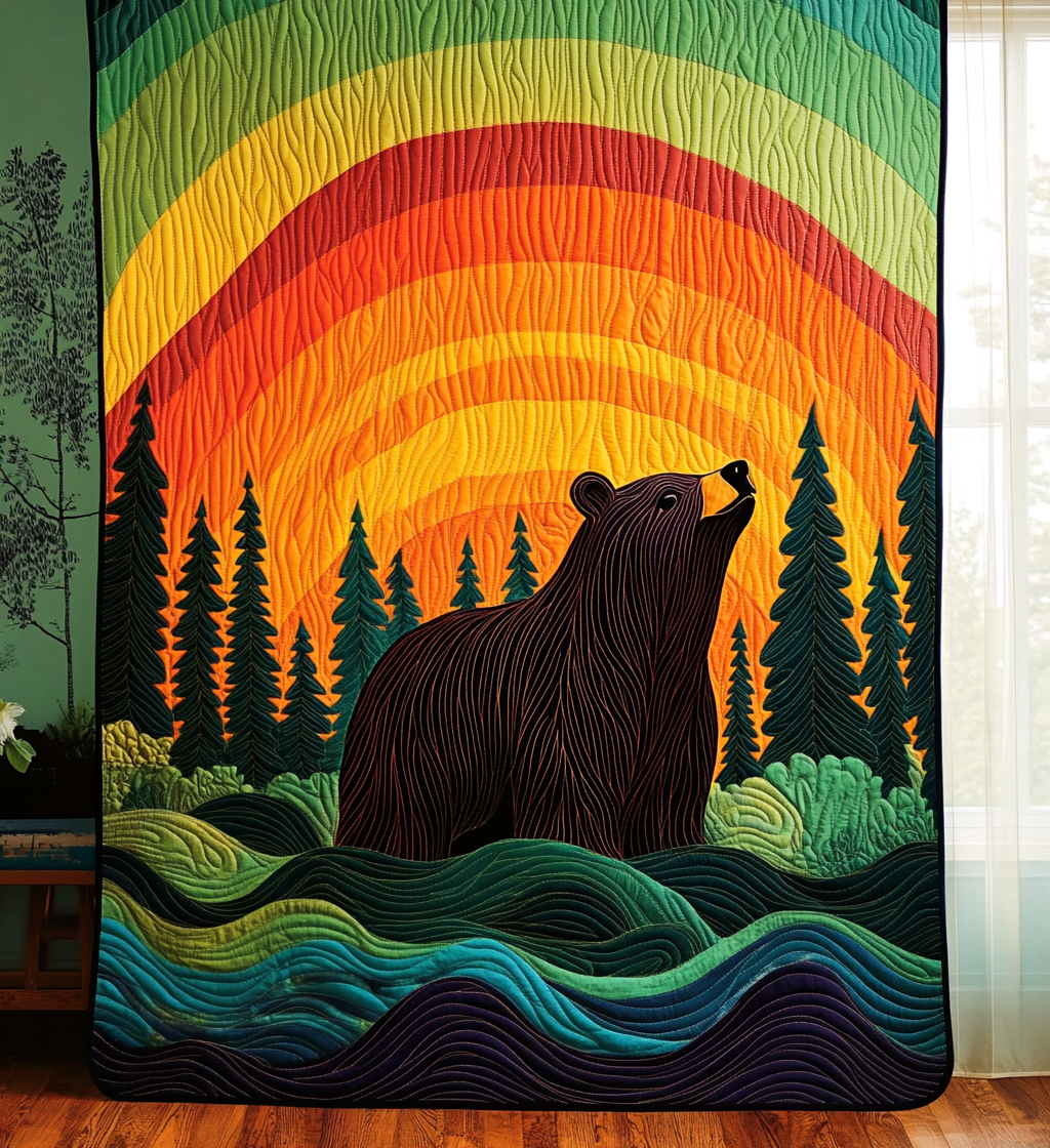 Bear Trail Quilted Blanket 05acxd030425