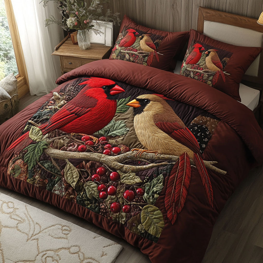 Berry Branch 3-Piece Quilted Bedding Set NCU0NT5012