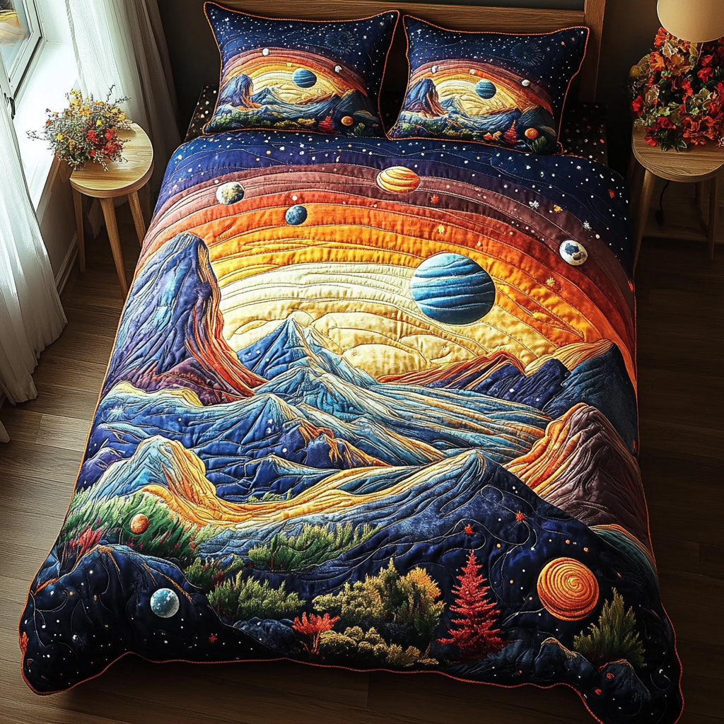 Beyond the Stars Quilted Bedding Set NCU0DV2675