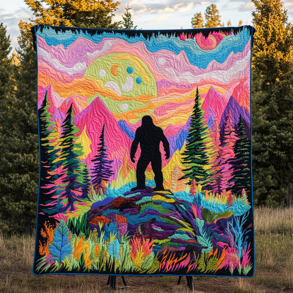 Bigfoot Wanderer Quilted Blanket NCU0DK4038