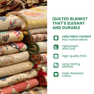 Hive and Bloom Quilted Blanket NCU0NT4710