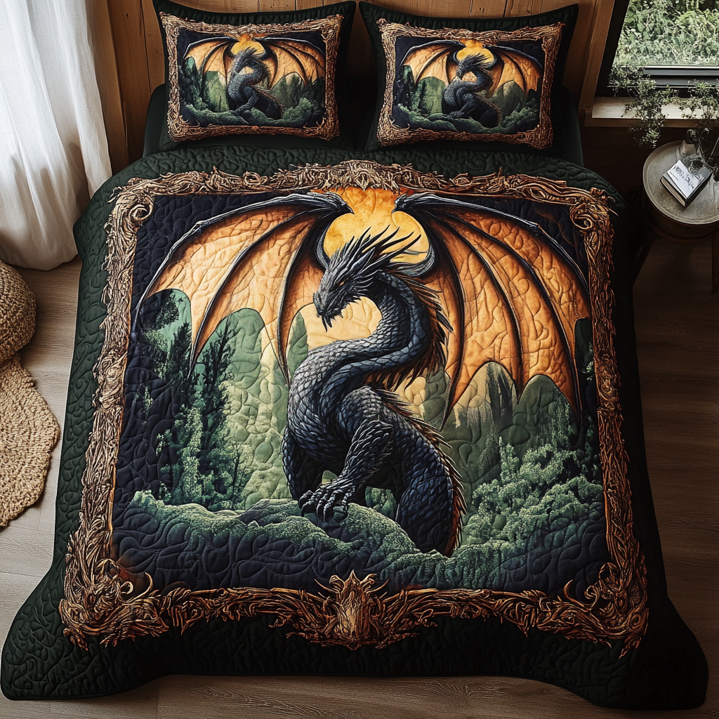 Blazing Majesty Quilted Bedding Set NCU0DV3972