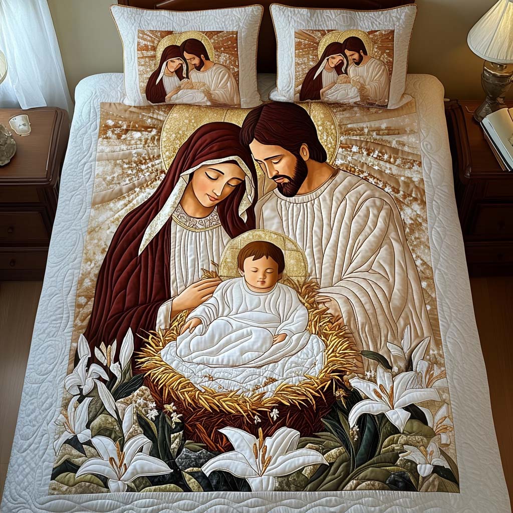 Blessed Unity 3-Piece Quilted Bedding Set NCU0NT1819