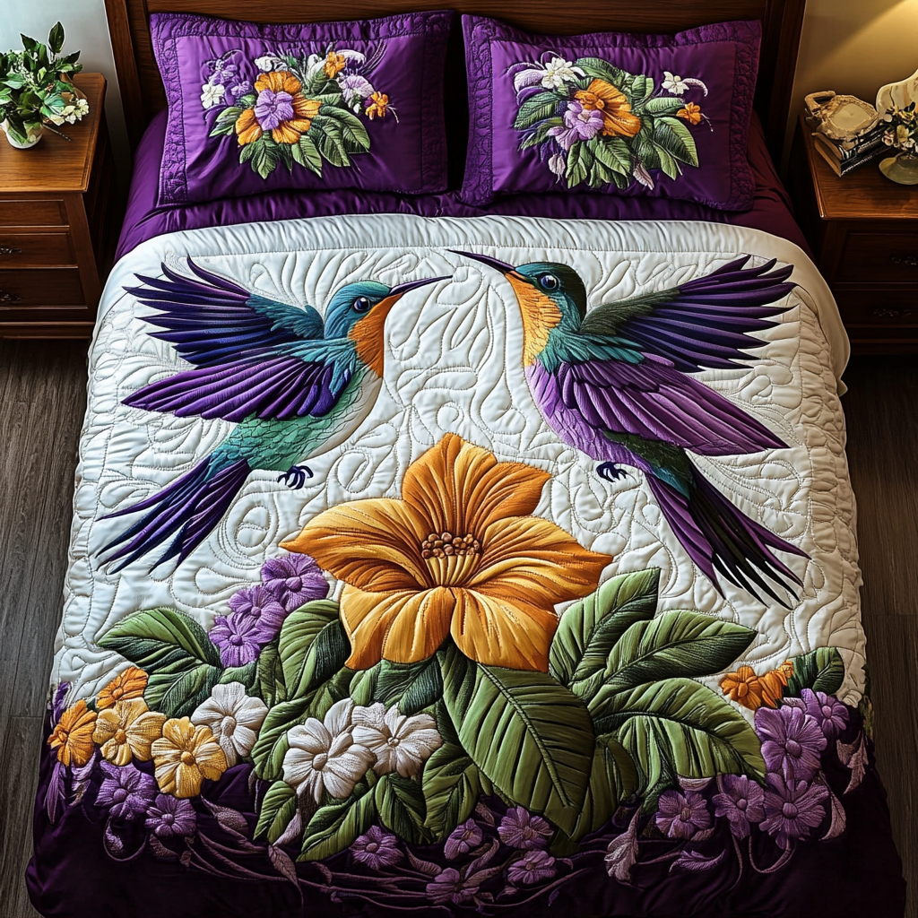 Bloom Harmony 3-Piece Quilted Bedding Set NCU0VH2439