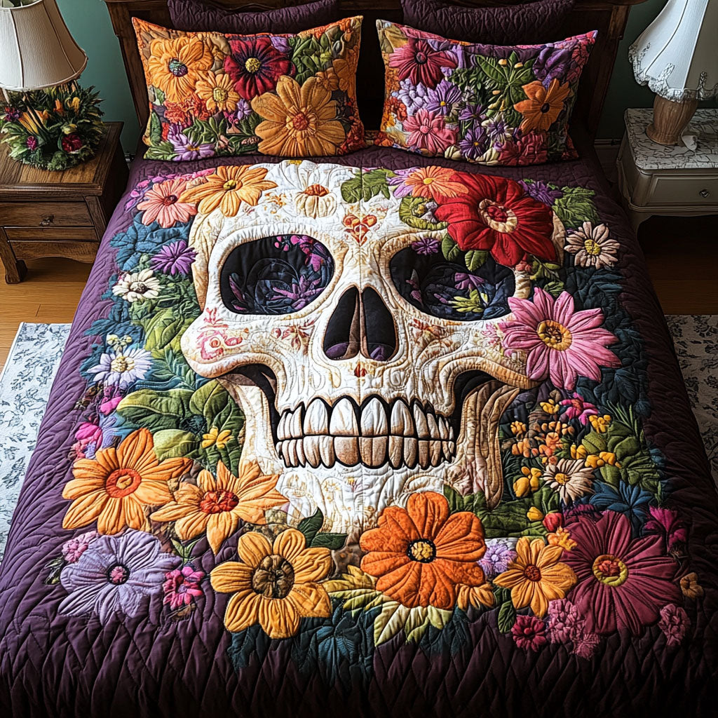 Bloomed Horizon 3-Piece Quilted Bedding Set NCU0PT2062