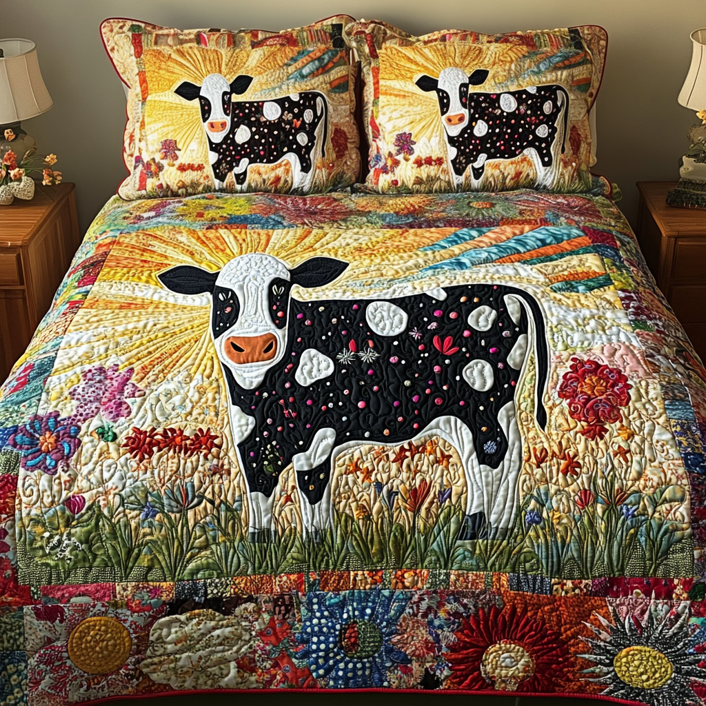 Blooming Belle 3-Piece Quilted Bedding Set NCU0VH1491